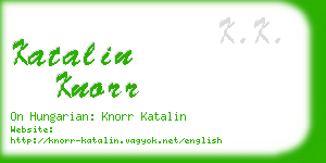 katalin knorr business card